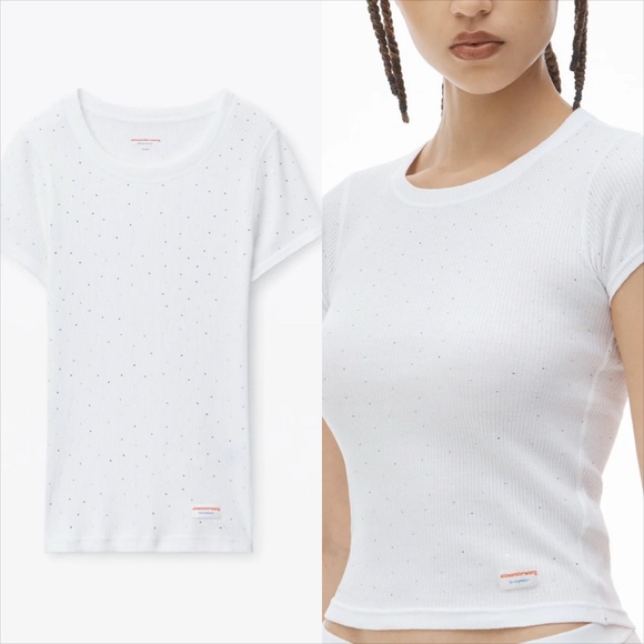 Alexander wang white rhinestone pajama/ lounge set - Picture 3 of 10